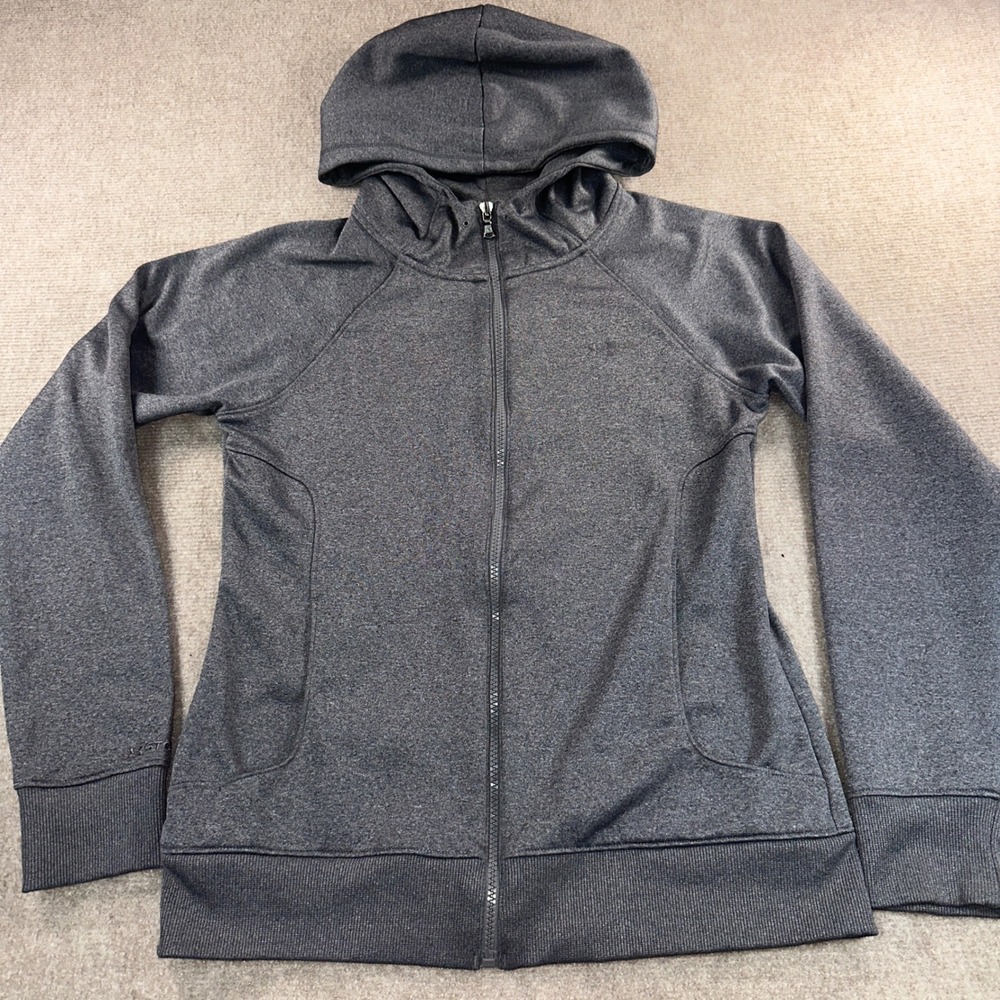 Under Armour Storm Hoodie‎ Womens Medium Gray Full Zip Semi Fitted Performance